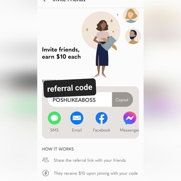 Poshlikeaboss promo referral code poshmark sign in on code promotional ad - Picture 1 of 1